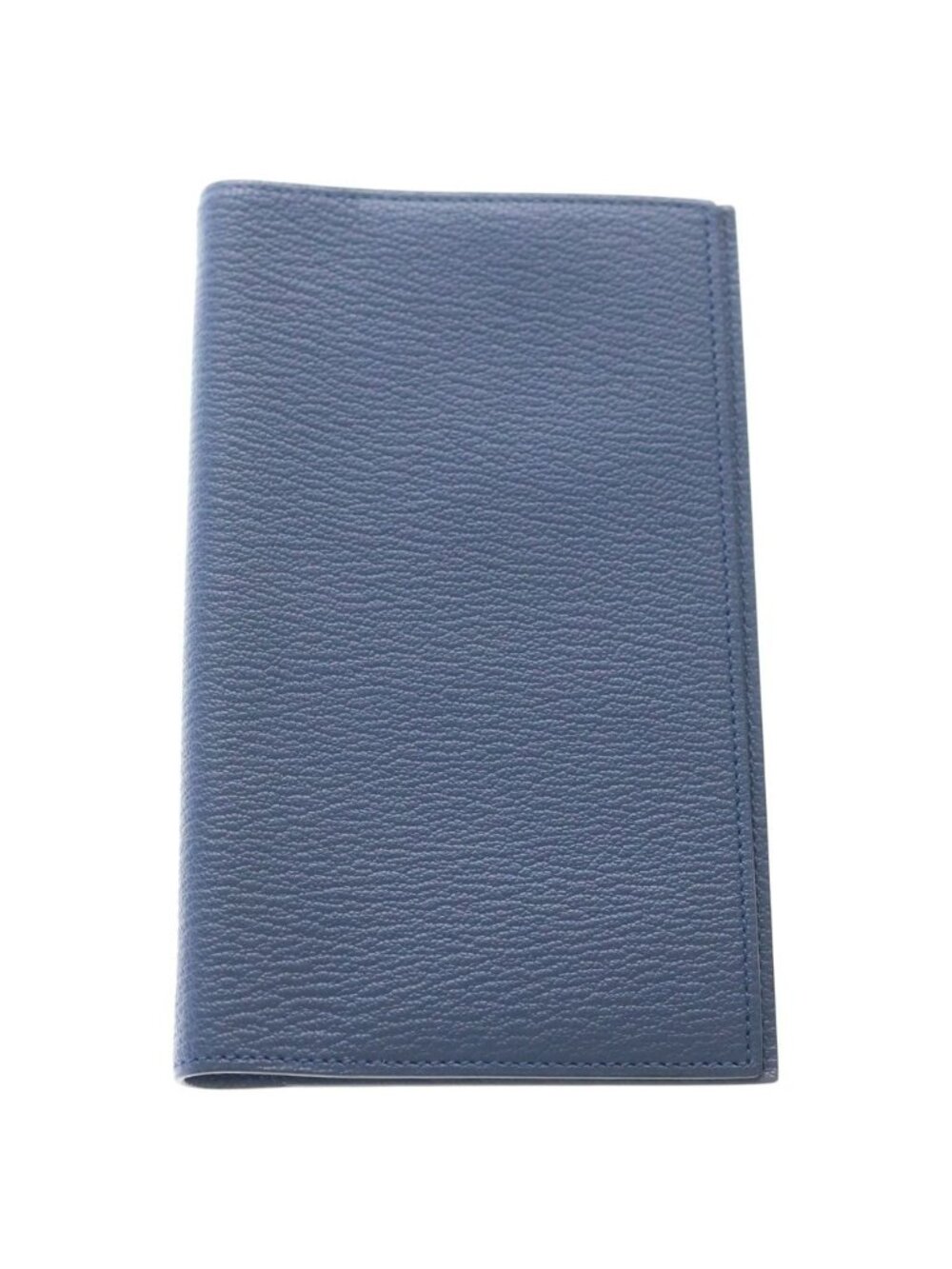 Hermes Agenda Vision 2 Blue Agate Chevre Mysore Leather Notebook Cover Silver